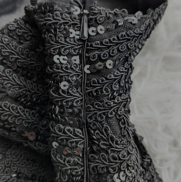 Free People | Snake Charmer Bodycon Mini  Sequin Dress EUC - Picture 5 of 9